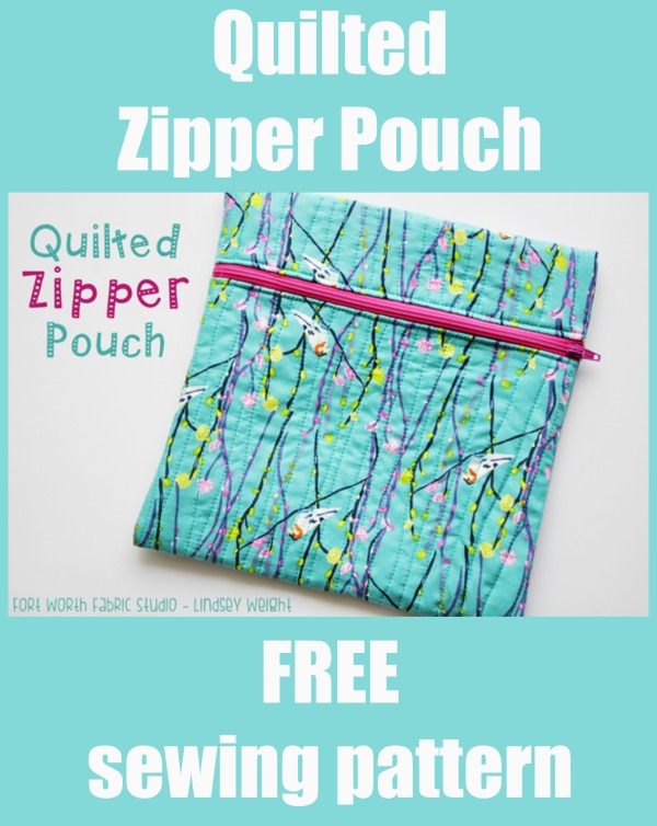 Quilted Zipper Pouch PDF Download Pattern – Sewing Illustration