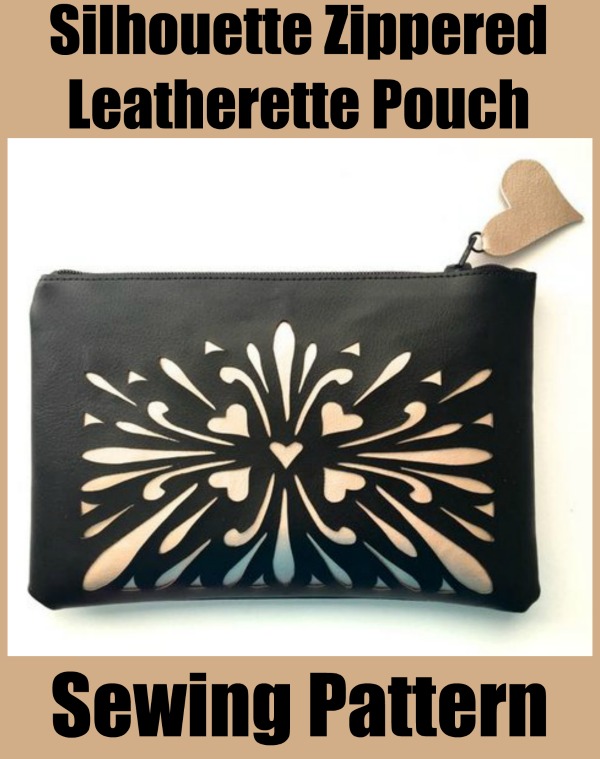 Silhouette Zippered Leatherette Pouch sewing pattern