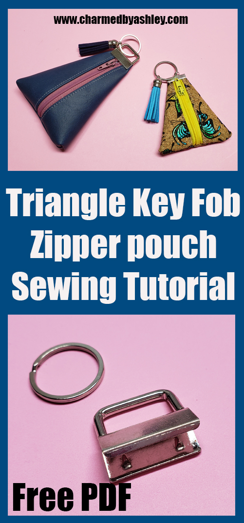 Triangle Key Fob Zipper Pouch FREE video tutorial Sew Modern Bags