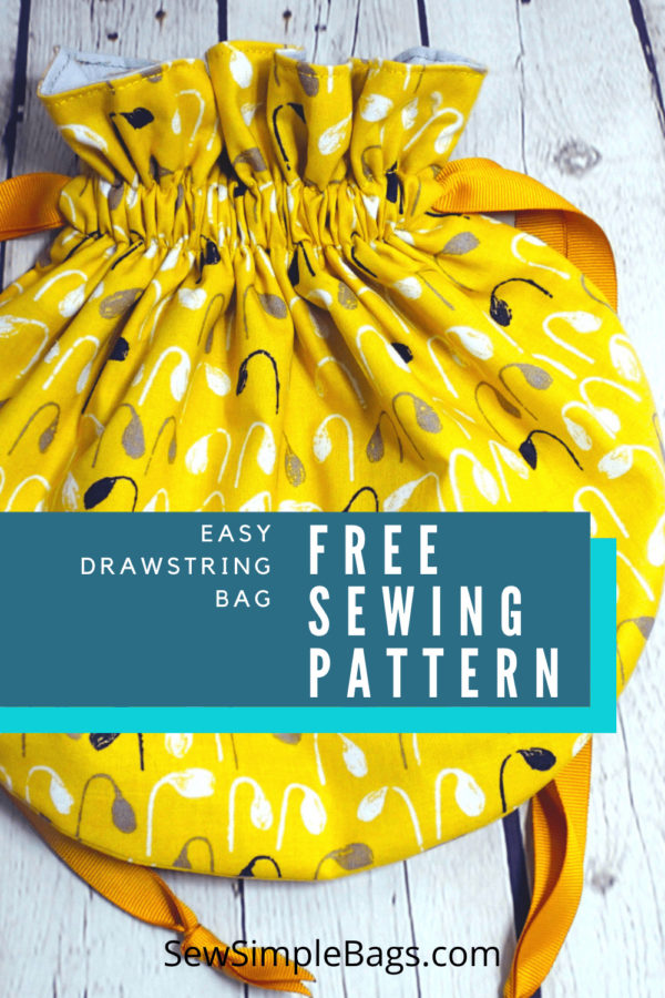 Bampton Easy Drawstring Bag FREE pattern and video (3 sizes) - Sew ...