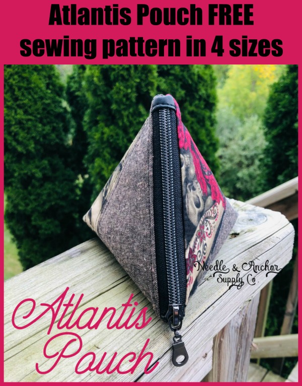 Atlantis Pouch FREE sewing pattern in 4 sizes