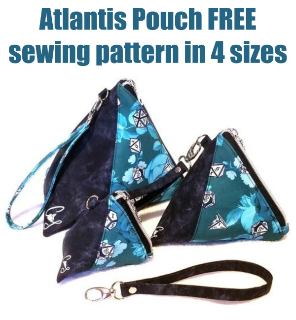 Atlantis Pouch FREE sewing pattern in 4 sizes