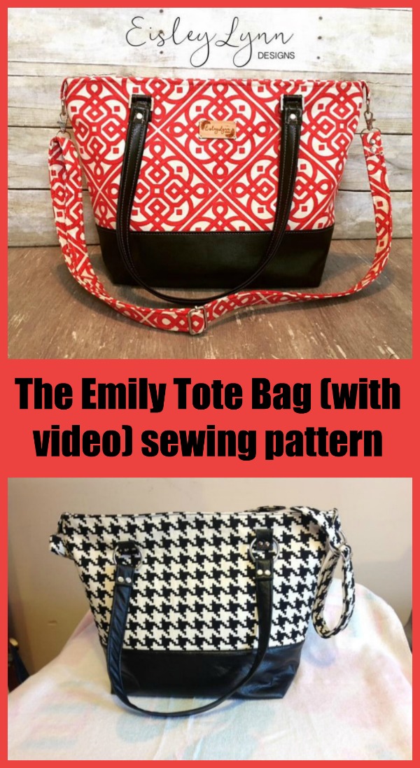 Sewing pattern with video for the Emily Tote Bag