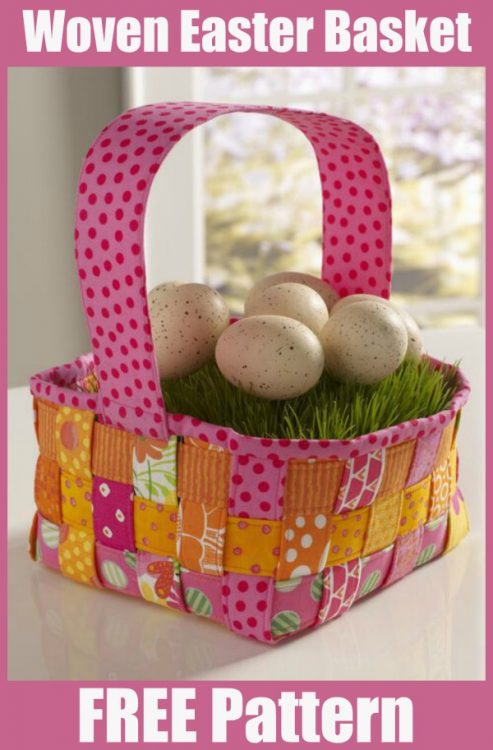 Woven Easter Basket free sewing pattern - Sew Modern Bags