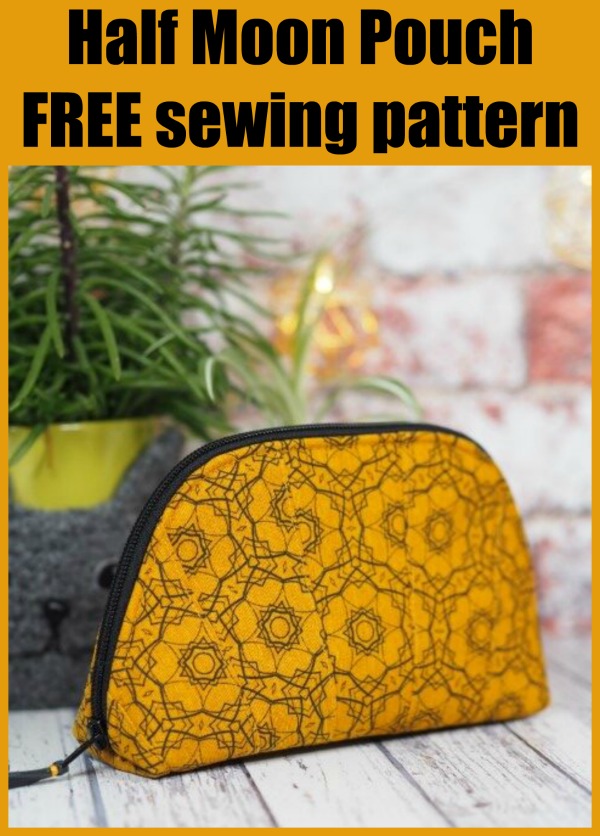 Half Moon Pouch FREE sewing pattern Sew Modern Bags