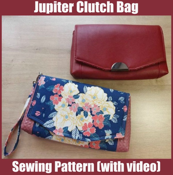 Jupiter Clutch Bag sewing pattern (with video)