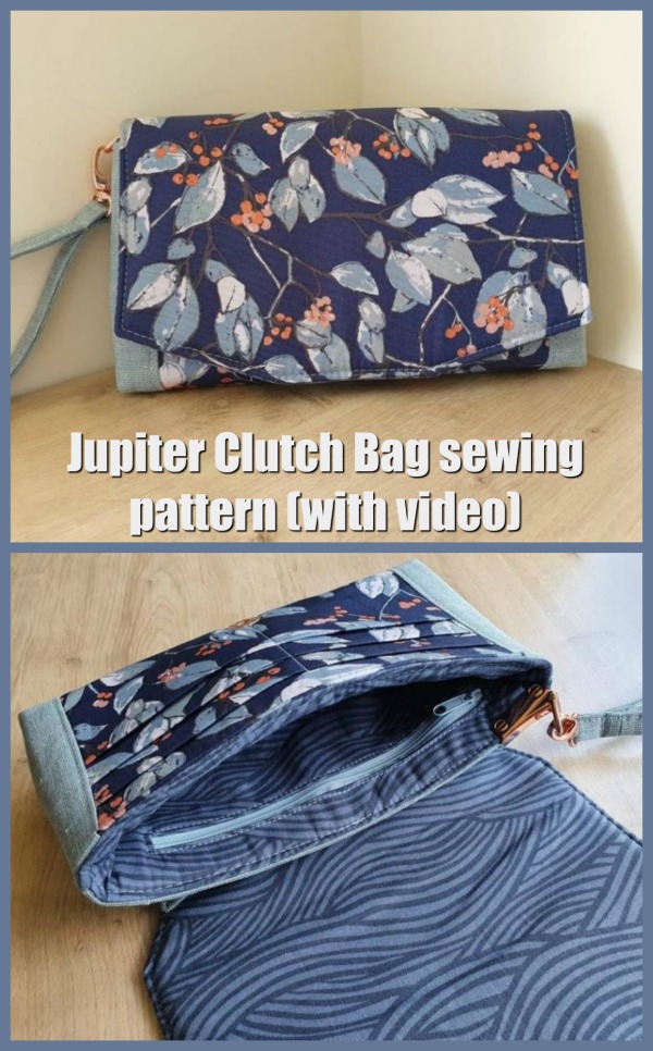 Jupiter Clutch Bag sewing pattern (with video)