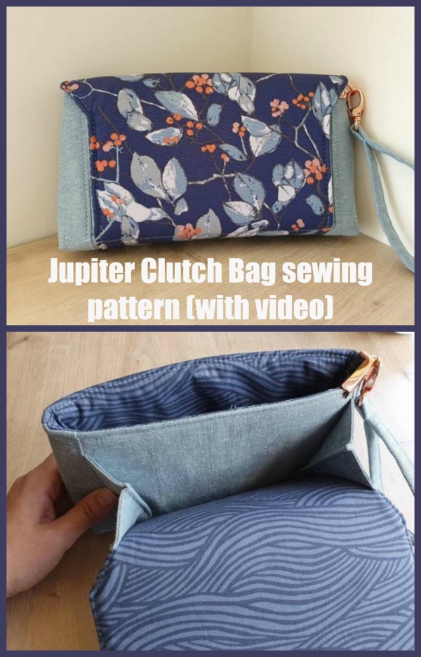 Jupiter Clutch Bag sewing pattern (with video)