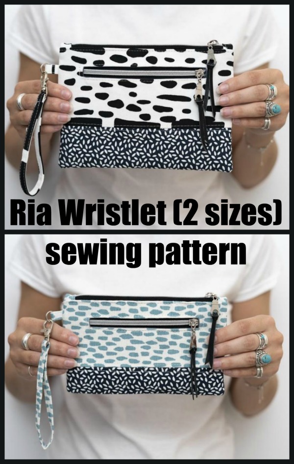 Ria Wristlet (2 sizes) sewing pattern
