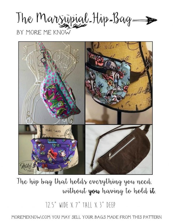 The Marsupial Hip Bag (with video) sewing pattern