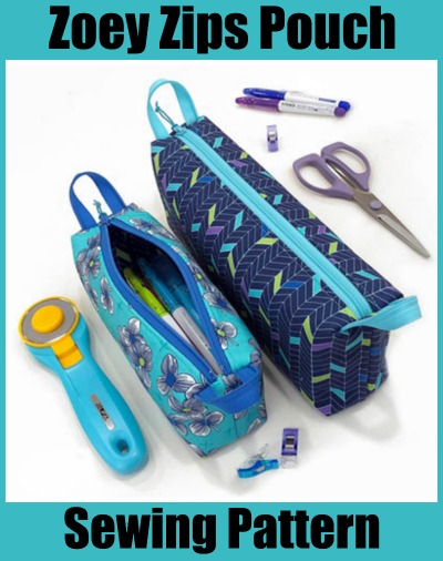 Zoey Zips Pouch sewing pattern