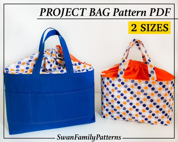 Project Bag - XLarge Tote (various fabric options)