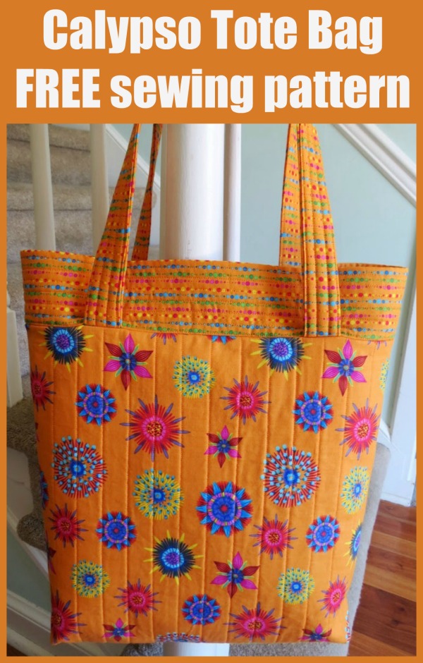 Calypso Tote Bag FREE sewing pattern