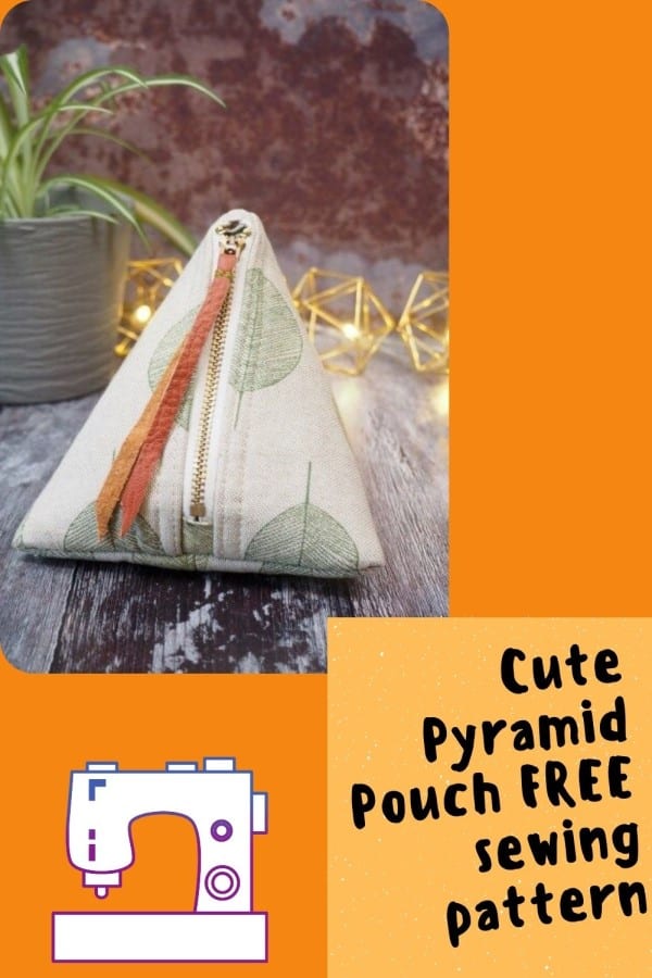 Cute Pyramid Pouch FREE sewing pattern