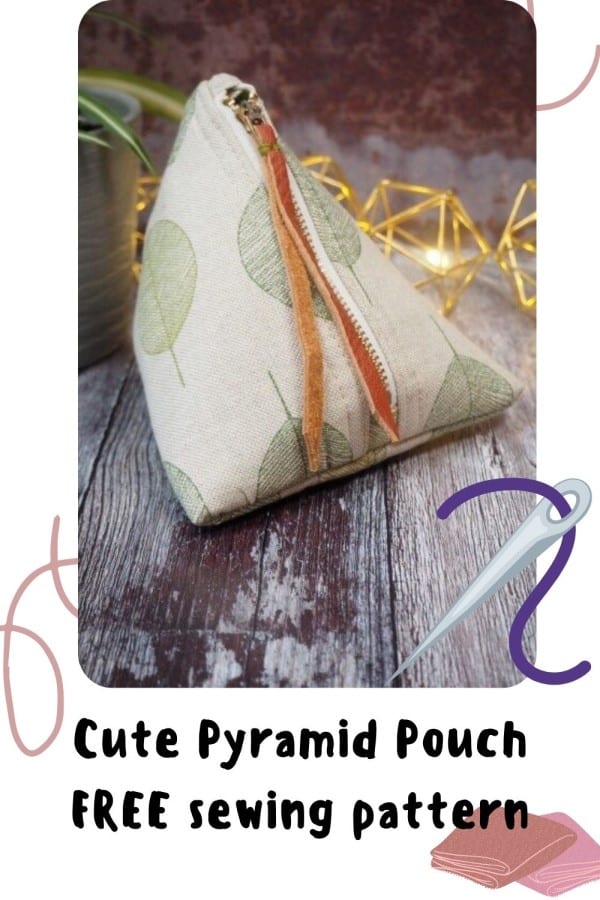 Cute Pyramid Pouch FREE sewing pattern