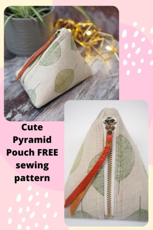 Cute Pyramid Pouch FREE sewing pattern - Sew Modern Bags