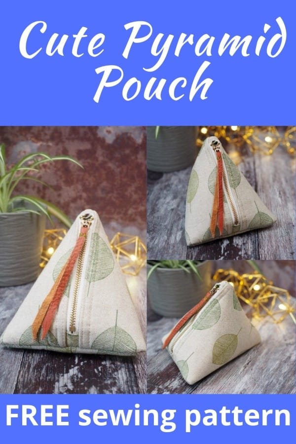 Cute Pyramid Pouch FREE sewing pattern