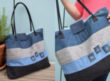 Large Denim Tote Bag FREE sewing pattern