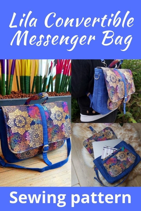 Lila Convertible Messenger Bag sewing pattern