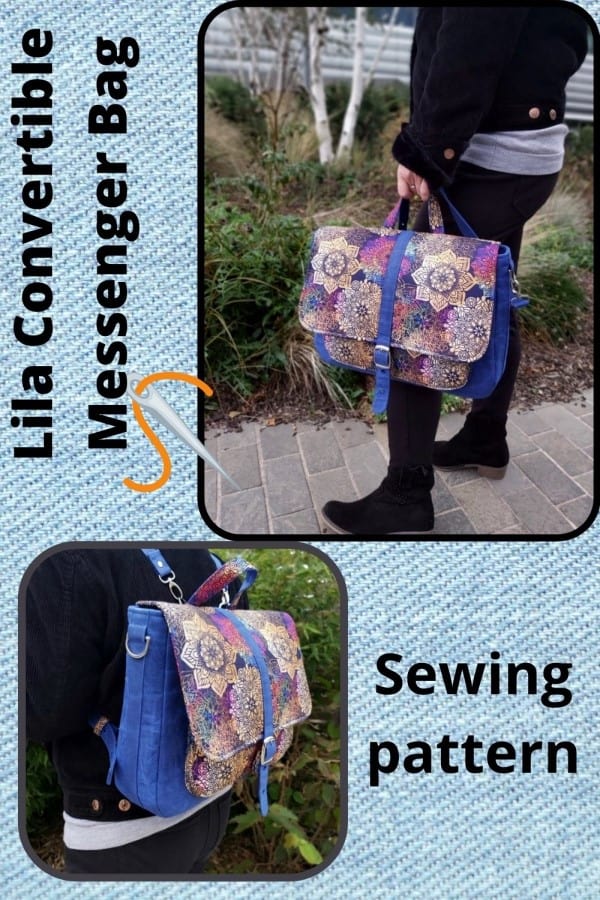 Lila Convertible Messenger Bag sewing pattern