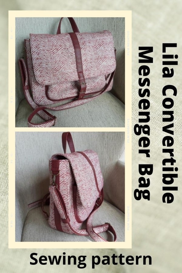 Lila Convertible Messenger Bag sewing pattern