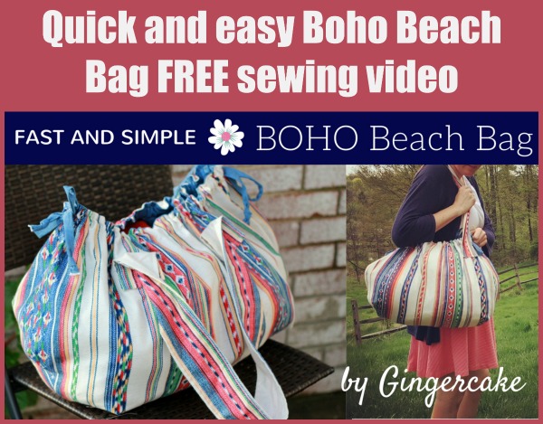 Quick and easy Boho Beach Bag FREE sewing video