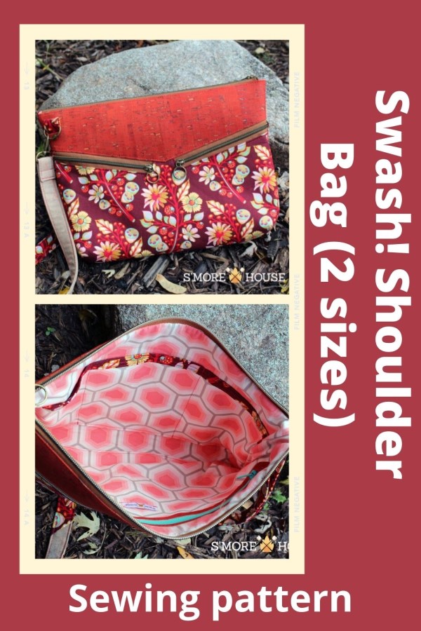 Swash! Shoulder Bag sewing pattern (2 sizes)