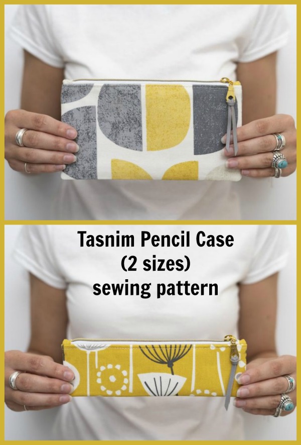 Tasnim Pencil Case (2 sizes) sewing pattern