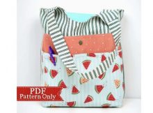 Three Pocket Tote Bag sewing pattern