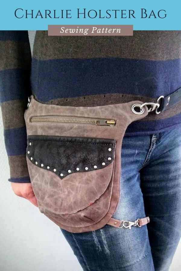 Leather Hip Bag PDF Pattern, Leather DIY, Fanny Pack, Belt Pouch