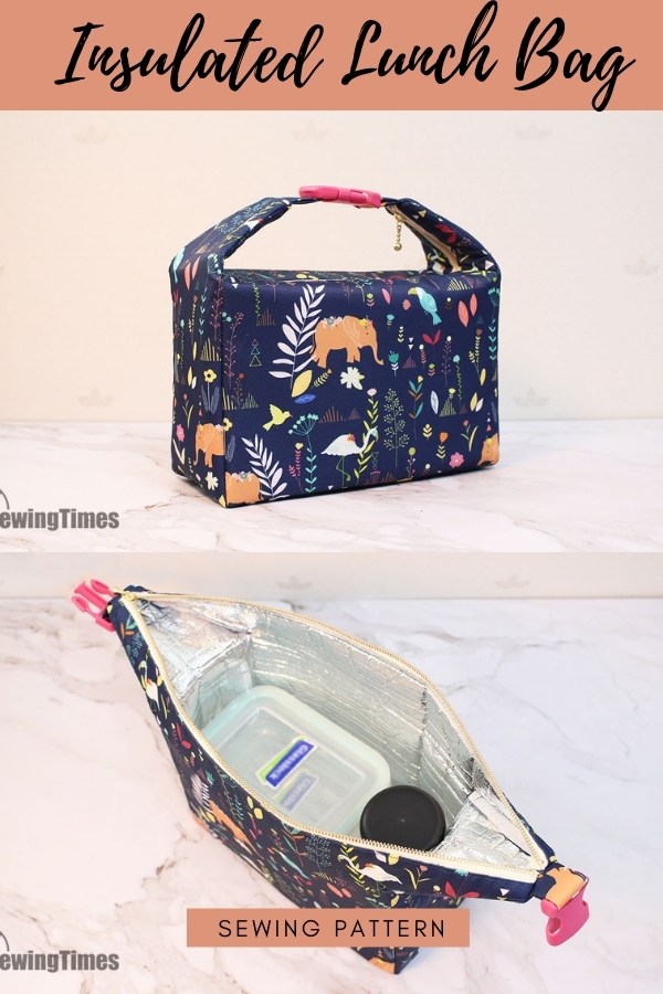 DIY Insulated Lunch Bag FREE sewing pattern (with video)