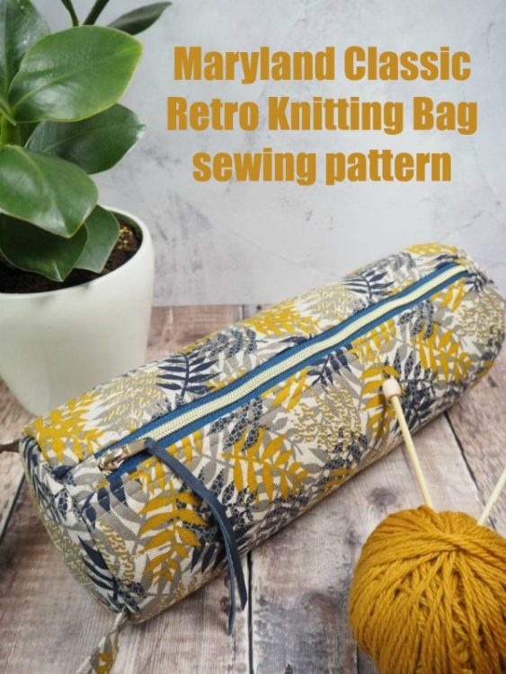 Maryland Classic Retro Knitting Bag sewing pattern Sew Modern Bags