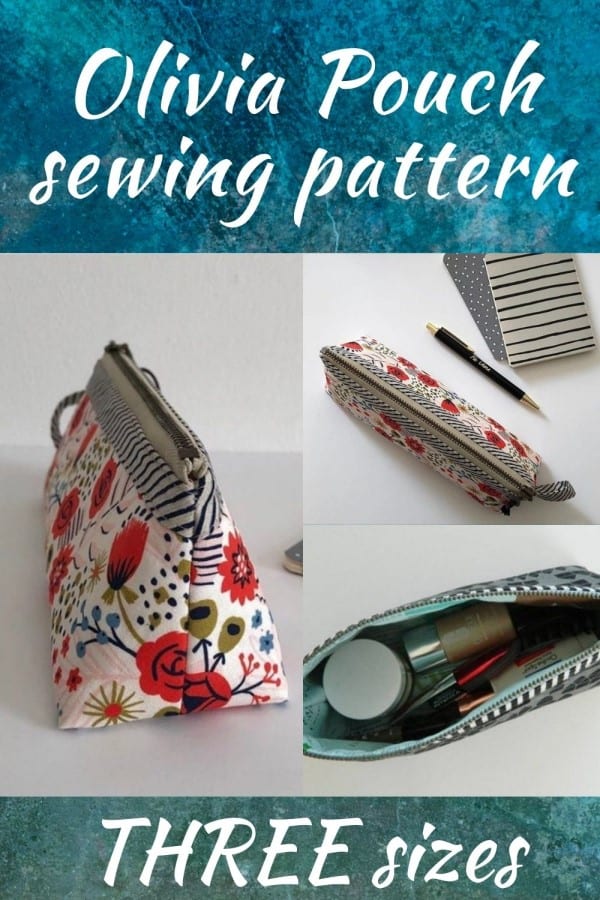 Olivia Pouch (3 sizes) sewing pattern - Sew Modern Bags