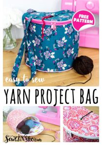 Sew A Yarn Project Bag FREE sewing pattern - Sew Modern Bags