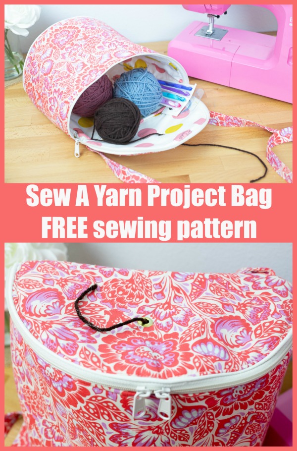 Sew A Yarn Project Bag FREE sewing pattern - Sew Modern Bags