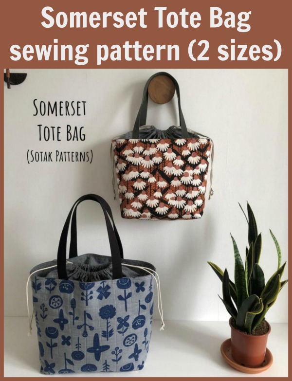 Somerset Tote Bag sewing pattern (2 sizes)