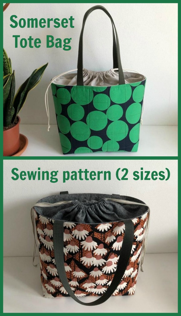 Somerset Tote Bag sewing pattern (2 sizes)