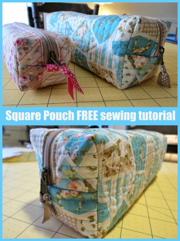 Square Pouch FREE sewing tutorial - Sew Modern Bags