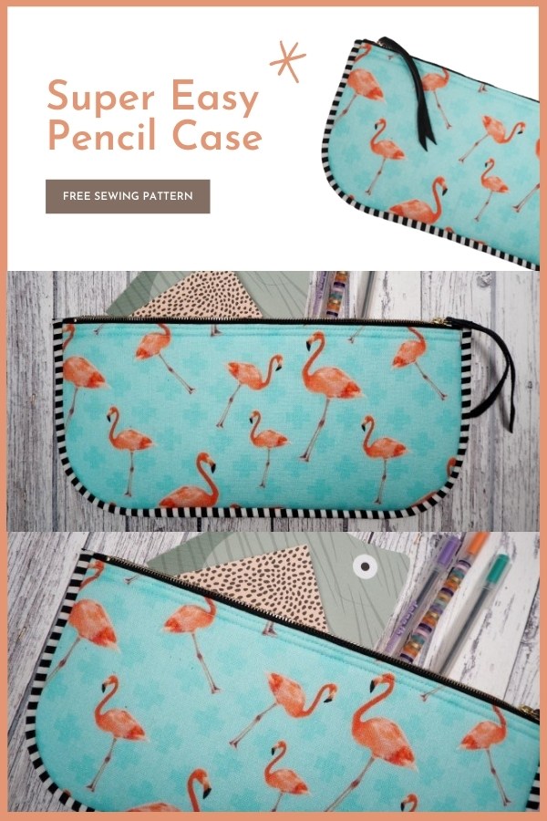 FREE sewing pattern for the Super Easy Pencil Case