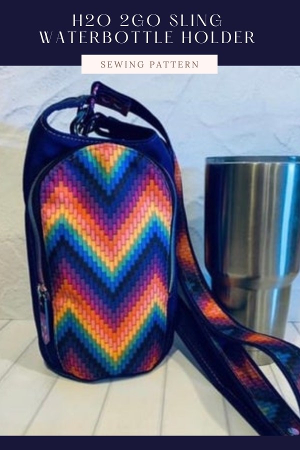 H20 2GO Sling PDF Sewing Pattern includes Svgs, Waterbottle Holder