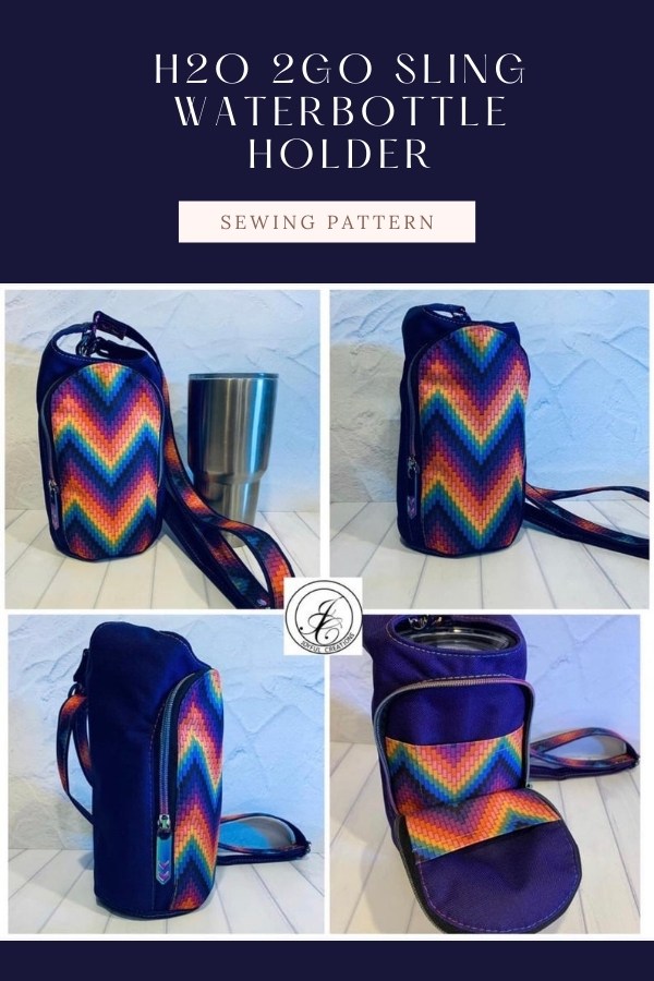 H2O 2GO Sling Waterbottle Holder sewing pattern with video Sew Modern