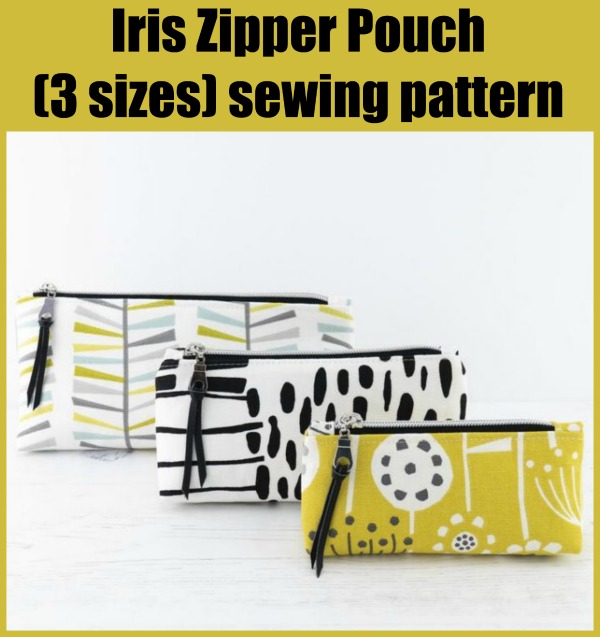 Iris Zipper Pouch (3 sizes) sewing pattern