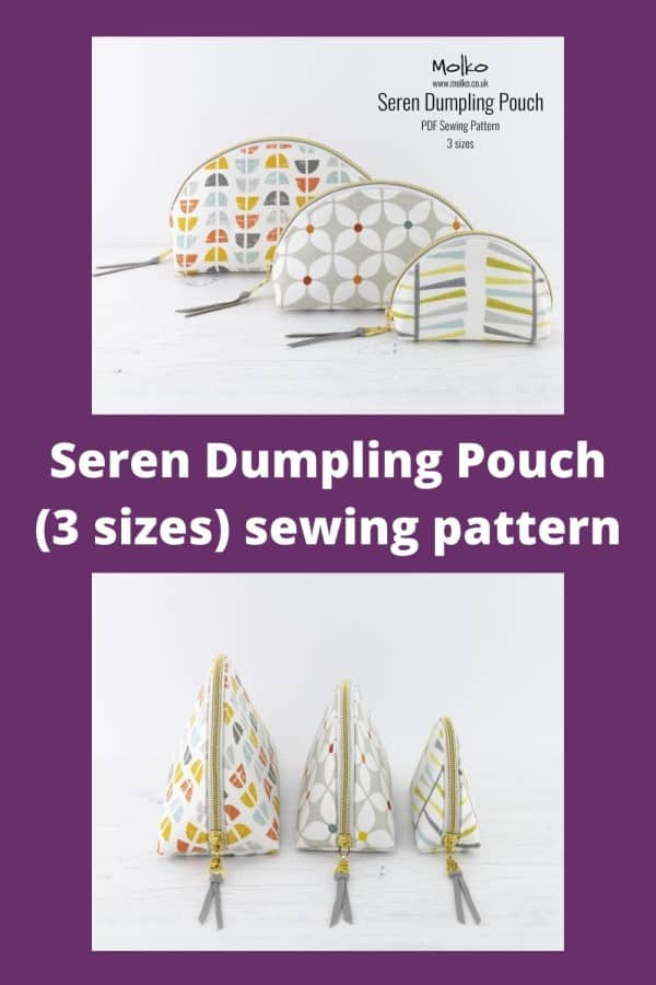 Seren Dumpling Pouch (3 sizes) sewing pattern