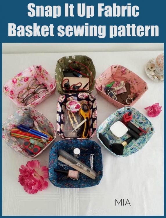 Snap It Up Fabric Basket sewing pattern - Sew Modern Bags