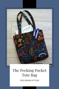 The Peeking Pocket Tote Bag FREE sewing pattern - Sew Modern Bags