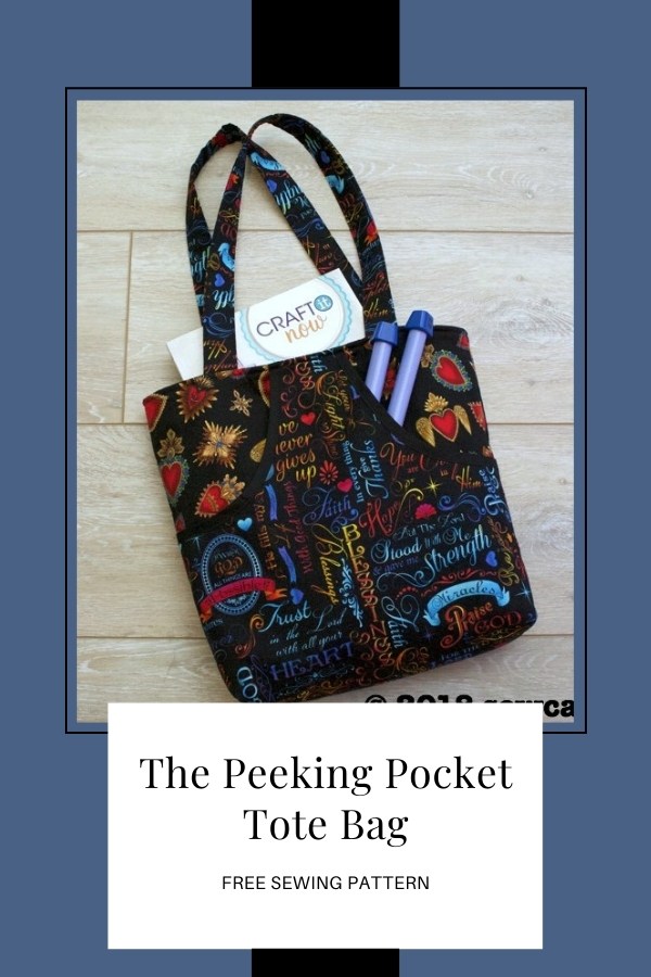 The Peeking Pocket Tote Bag FREE sewing pattern