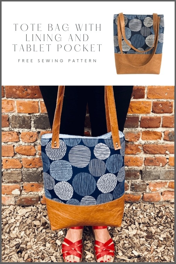 Large Denim Tote Bag FREE sewing pattern - Sew Modern Bags