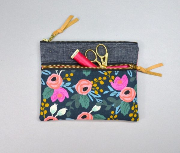 Diana Double Zipper Pouch (3 sizes) - Sew Modern Bags