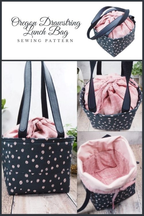 Oregon Drawstring Lunch Bag sewing pattern Sew Modern Bags