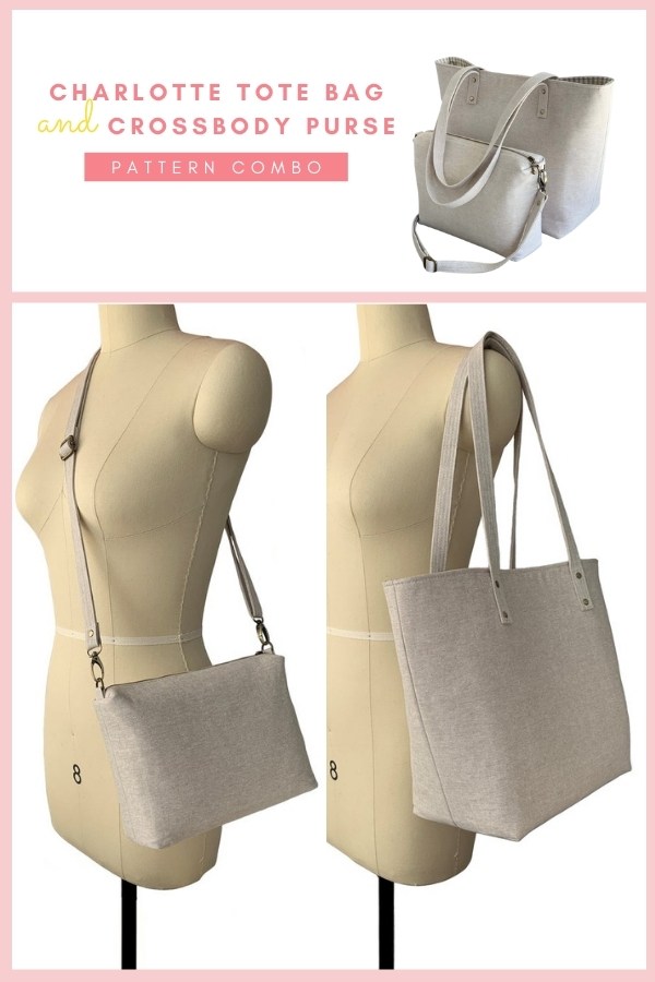 Charlotte Tote Bag and Crossbody Purse pattern combo